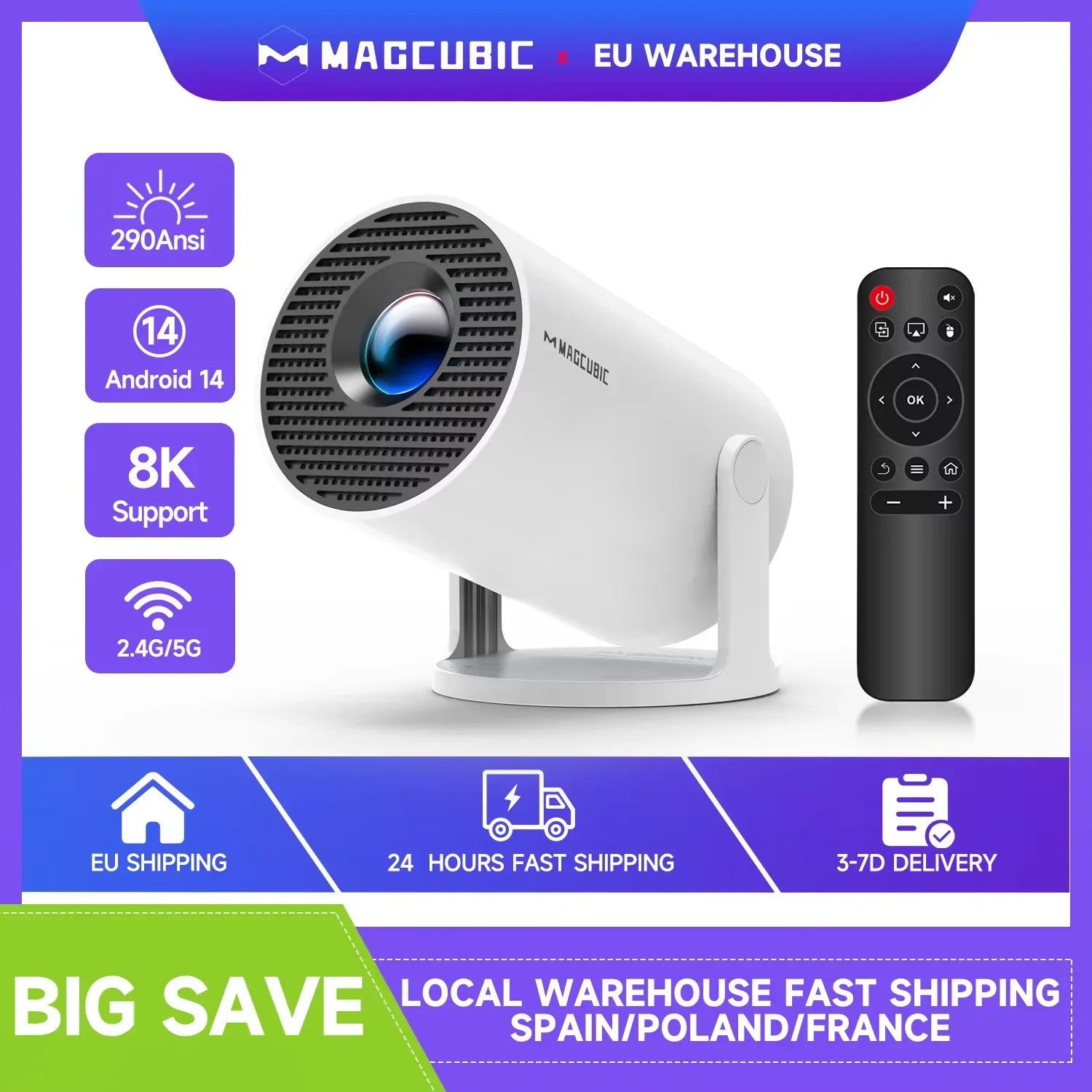 Projector 8K Android 14 HY300 Pro Wifi6 290ANSI Allwinner H726 BT5.4 1080P 1280*720P Cinema Outdoor Portable Projetors